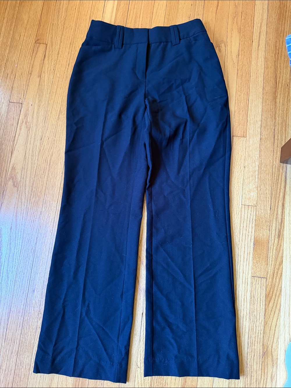 INC International Concepts Black Straight-Leg Trousers